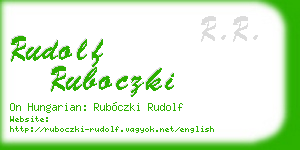 rudolf ruboczki business card